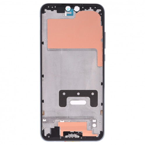 Plaque de lunette de cadre LCD de boîtier avant avec touches latérales pour Huawei Y9 (2019) (Noir) SH615B1191-06