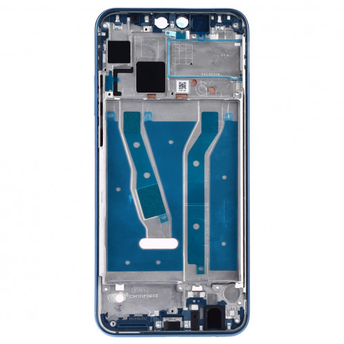 Plaque de cadre avant pour boîtier LCD avec touches latérales pour Huawei Y9 (2019) (bleu) SH615L832-06