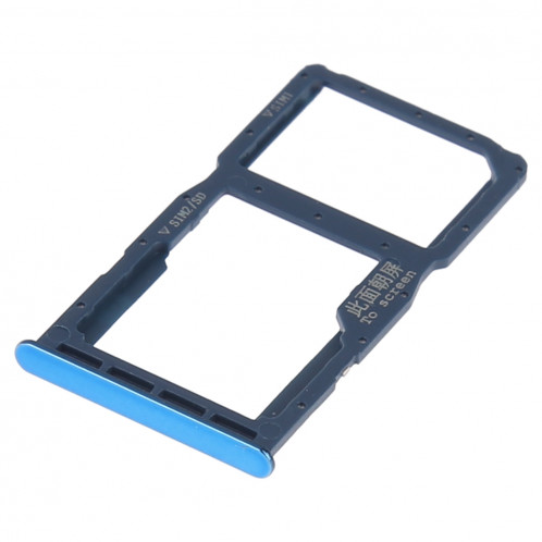 Plateau pour carte SIM + Plateau pour carte SIM / Carte Micro SD pour Huawei P30 Lite (Bleu) SH617L1848-05