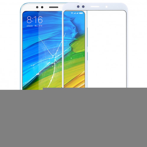 Écran avant lentille en verre pour Xiaomi Redmi Note 5 (blanc) SH637W1428-06