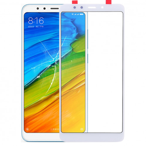 Écran avant lentille en verre pour Xiaomi Redmi 5 (blanc) SH652W521-06