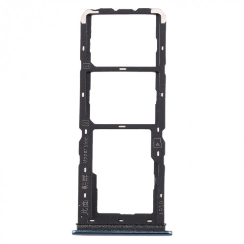 Pour vivo Y3 plateau de carte SIM + plateau de carte SIM + plateau de carte Micro SD (bleu foncé) SH653D404-05