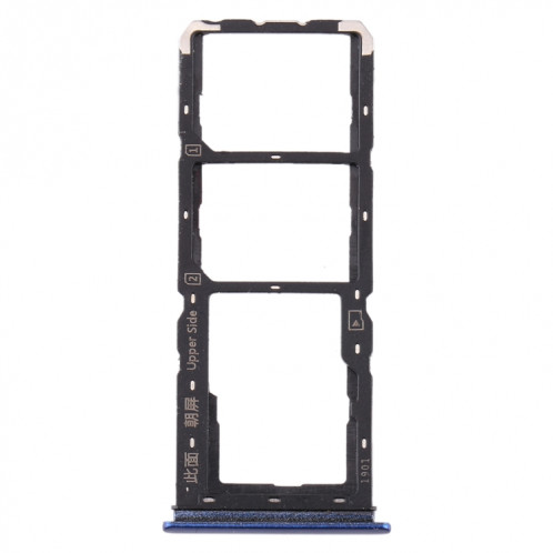 Pour vivo Y3 Plateau de carte SIM + Plateau de carte SIM + Plateau de carte Micro SD (Bleu) SH653L819-05