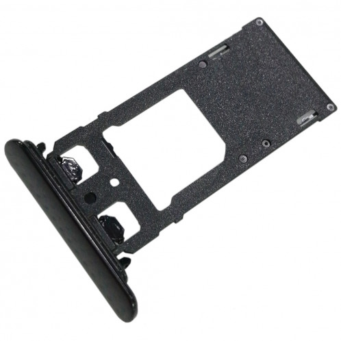 Bac à cartes SIM1 + Bac à cartes SIM2 / Micro SD pour Sony Xperia XZ (Noir) SH693B1013-04