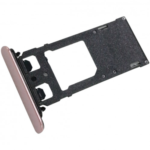 Bac à cartes SIM1 + Bac à cartes SIM2 / Micro SD pour Sony Xperia XZ (Rose) SH693F159-04