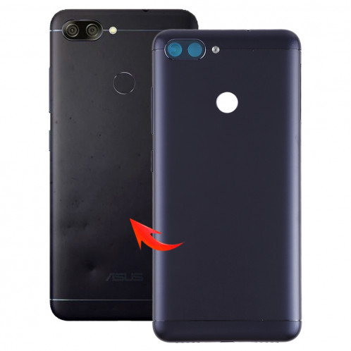 Coque arrière avec objectif d'appareil photo et touches latérales pour Asus Zenfone Max Plus (M1) / ZB570TL (noir) SH27BL1177-06