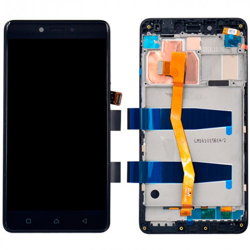 Écran LCD OEM pour 5,5 pouces Lenovo K6 Note K53a48 Ensemble complet de numériseur avec cadre (Noir) SH762B1588-06