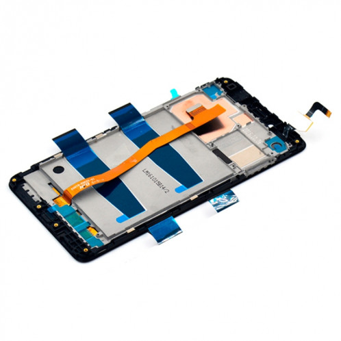 Écran LCD OEM pour 5,5 pouces Lenovo K6 Note K53a48 Ensemble complet de numériseur avec cadre (Noir) SH762B1588-06