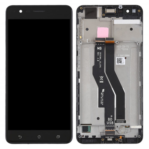 Écran LCD et numériseur Assemblage complet avec cadre pour Asus Zenfone 3 Zoom ZE553KL (noir) SH65BL226-06