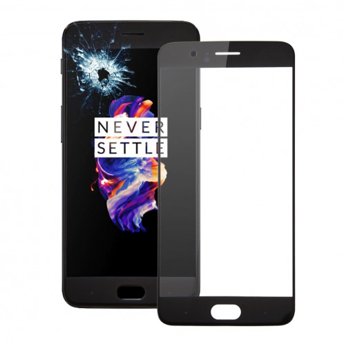 iPartsBuy OnePlus 5 Lentille extérieure en verre (noir) SI875B158-07