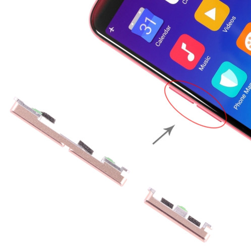 Pour les touches latérales OPPO R11s (or) SH038J389-05