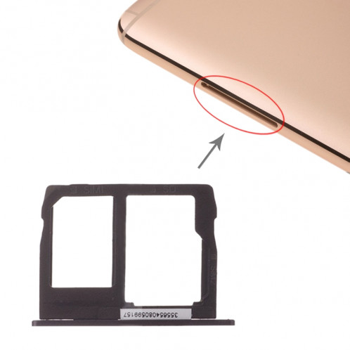 Plateau pour carte SIM + plateau pour carte Micro SD pour Motorola Moto G5S Plus XT1805 (Noir) SH081B1858-05