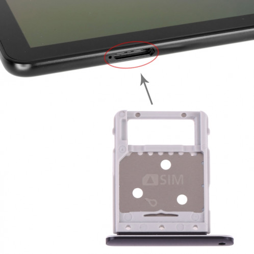 Pour Galaxy Tab S4 10.5 T835 Plateau de carte SIM + Plateau de carte Micro SD (Noir) SH536B1625-05