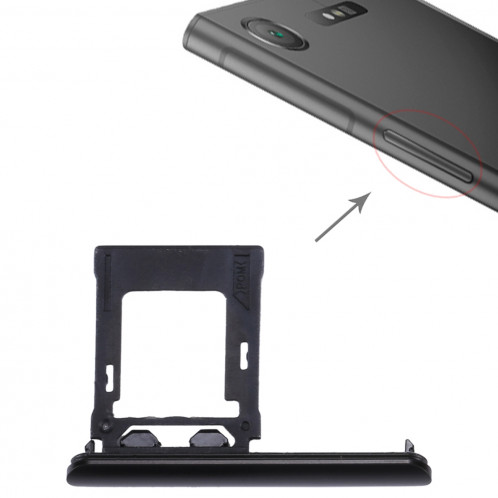 Plateau de carte SIM / Micro SD, Double plateau pour Sony Xperia XZ1 (Noir) SP565B1198-05
