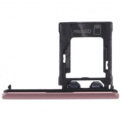 pour Sony Xperia XZ1 Carte SIM / Micro SD, Double Plateau (Rose) SP565F45-05