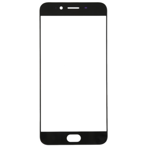 Pour OPPO R9s lentille extérieure en verre de l'écran avant (noir) SH659B1295-05