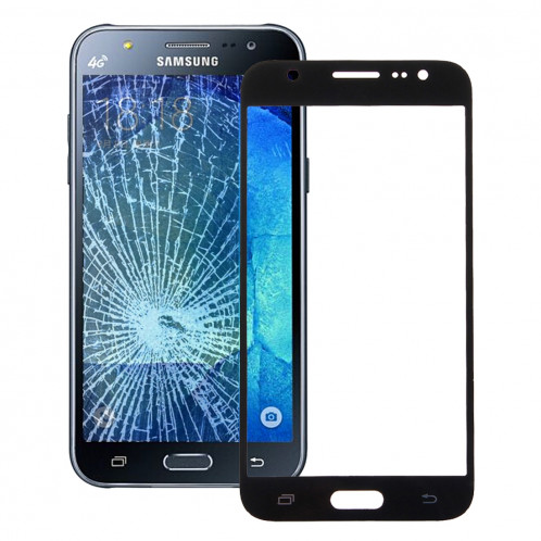 iPartsAcheter pour Samsung Galaxy J5 / J500 Lentille extérieure en verre (Noir) SI01BL1750-08