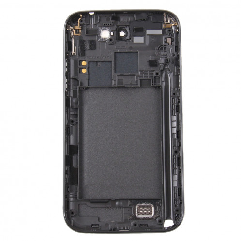 iPartsAcheter pour Samsung Galaxy Note II / N7100 cadre moyen lunette + couvercle arrière de la batterie (noir) SI62BL1675-06