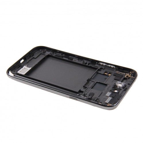 iPartsAcheter pour Samsung Galaxy Note II / N7100 cadre moyen lunette + couvercle arrière de la batterie (noir) SI62BL1675-06