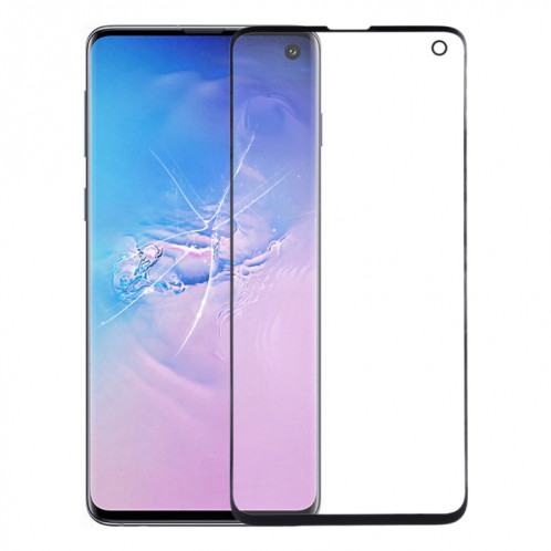 Pour Galaxy S10 lentille extérieure en verre d'écran avant d'origine (noir) SH101B1341-06