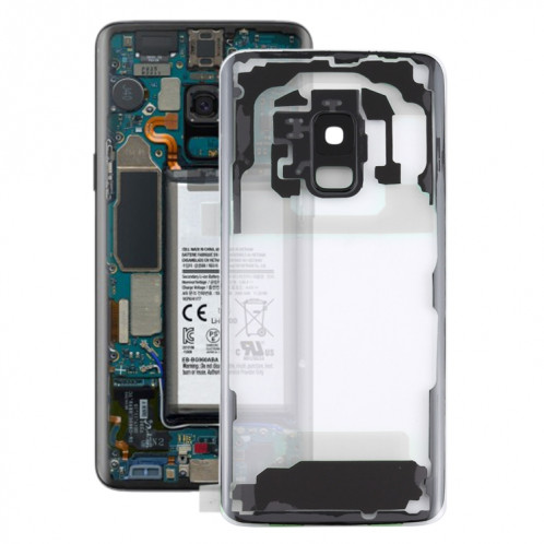 Pour Samsung Galaxy S9 G960F G960F/DS G960U G960W G9600 Couvercle arrière de batterie transparent avec couvercle d'objectif d'appareil photo (Transparent) SH28TL1710-06