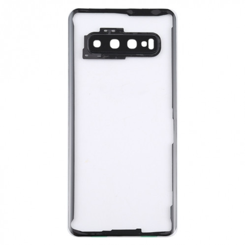 Pour Samsung Galaxy S10 G973F/DS G973U G973 SM-G973 couvercle arrière de batterie transparent avec couvercle d'objectif d'appareil photo (transparent) SH02TL317-06