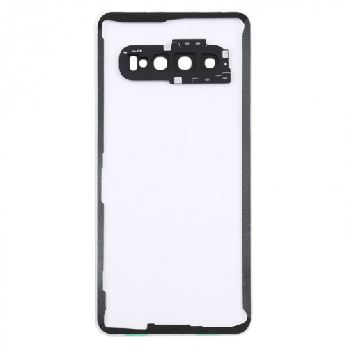 Pour Samsung Galaxy S10 G973F/DS G973U G973 SM-G973 couvercle arrière de batterie transparent avec couvercle d'objectif d'appareil photo (transparent) SH02TL317-06