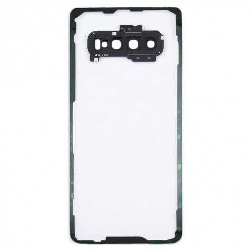 Pour Samsung Galaxy S10 + SM-G9750 G975F Couvercle arrière de batterie transparent avec couvercle d'objectif d'appareil photo (transparent) SH03TL1144-06