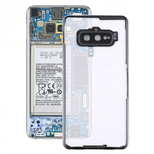 Pour Samsung Galaxy S10e / G970F/DS G970U G970W SM-G9700 Couvercle arrière de batterie transparent avec couvercle d'objectif d'appareil photo (Transparent) SH04TL830-06