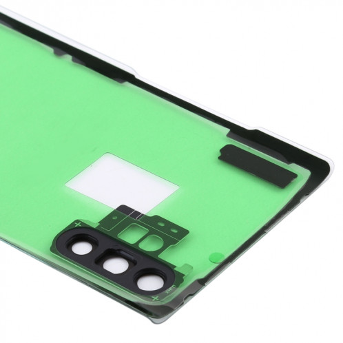 Pour Samsung Galaxy Note 10+ N975 N9750 Couvercle arrière de batterie transparent avec couvercle d'objectif d'appareil photo (transparent) SH10TL869-06