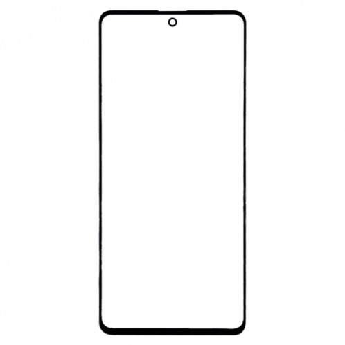 Pour Samsung Galaxy A71 Lentille en verre extérieure de l'écran avant (noir) SH392B1308-06