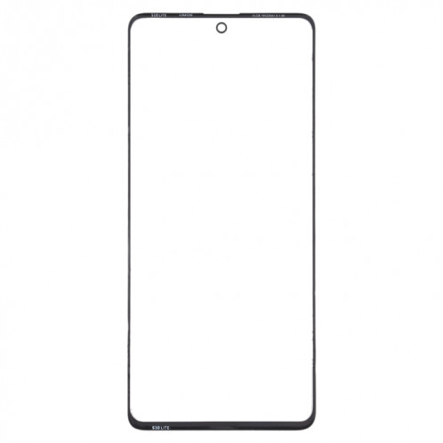 Pour Samsung Galaxy A71 Lentille en verre extérieure de l'écran avant (noir) SH392B1308-06