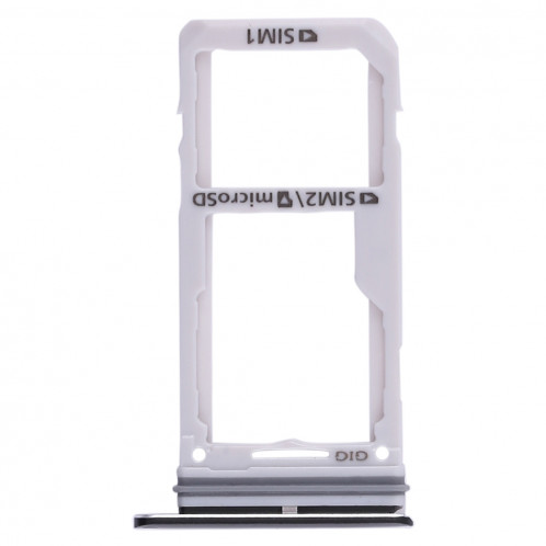 2 Plateau carte SIM / Micro SD Plateau pour Galaxy S8 / S8 + (Noir) SH451B1430-06