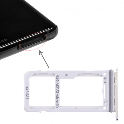 2 Plateau de carte SIM / Micro SD Carte pour Galaxy Note 8 (Gold) SH452J1108-06