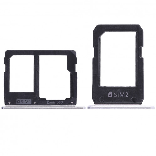 2 Plateau de carte SIM + Micro SD Card Plateau pour Galaxy A5108 / A7108 (Blanc) SH457W733-06