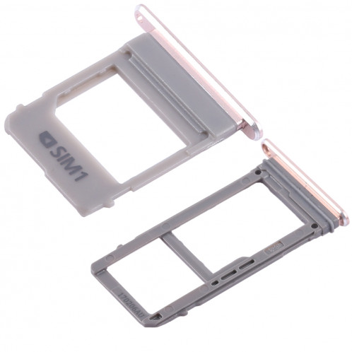 2 Plateau de carte SIM + Micro SD Card Plateau pour Galaxy A520 / A720 (Rose) SH458F1414-06