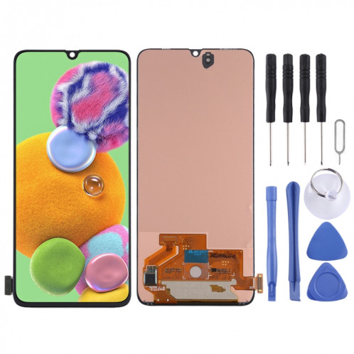 Écran LCD Super AMOLED pour Samsung Galaxy A90 5G avec assemblage complet du numériseur (Noir) SH503B676-06
