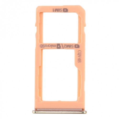 Pour Samsung Galaxy A60 Plateau de carte SIM + Plateau de carte SIM / Plateau de carte Micro SD (Or) SH506J1203-04
