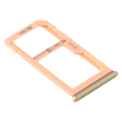 Pour Samsung Galaxy A60 Plateau de carte SIM + Plateau de carte SIM / Plateau de carte Micro SD (Or) SH506J1203-04
