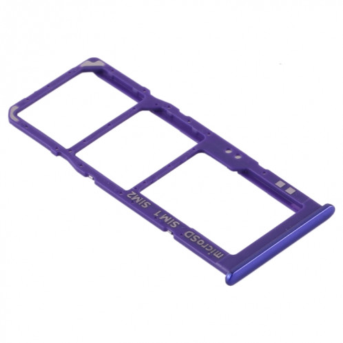 Pour Samsung Galaxy A30s Plateau de carte SIM + Plateau de carte SIM + Plateau de carte Micro SD (Bleu) SH508L1996-04