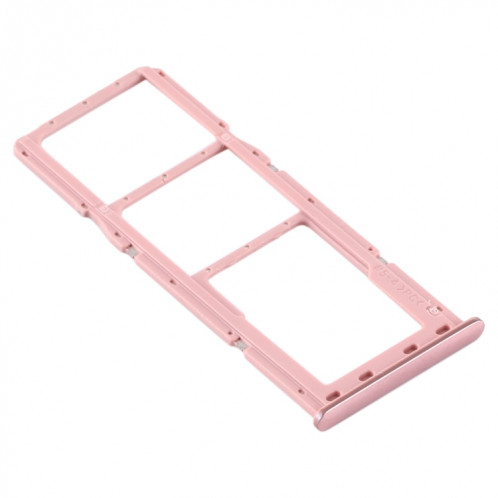 Pour Samsung Galaxy A71 Plateau de carte SIM + Plateau de carte SIM + Plateau de carte Micro SD (Rose) SH512F420-04