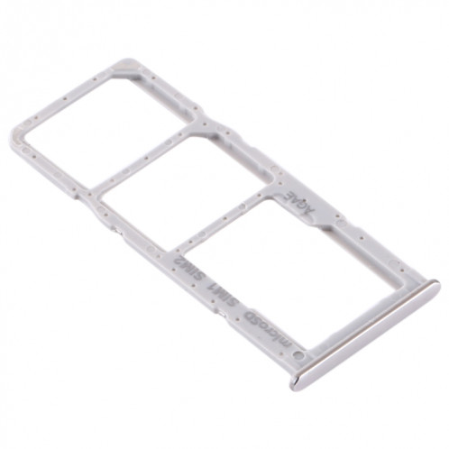 Pour Samsung Galaxy A71 Plateau de carte SIM + Plateau de carte SIM + Plateau de carte Micro SD (Argent) SH512S461-04