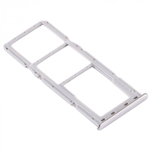 Pour Samsung Galaxy A71 Plateau de carte SIM + Plateau de carte SIM + Plateau de carte Micro SD (Argent) SH512S461-04