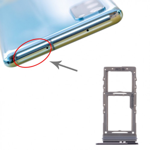 Pour plateau de carte SIM Samsung Galaxy S20 + plateau de carte Micro SD (noir) SH517B1782-04