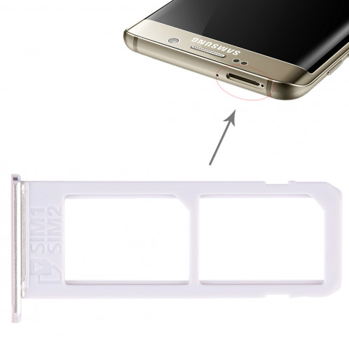 2 Plateau de carte SIM pour Galaxy S6 Edge plus / S6 Edge + (Gold) SH543J472-06