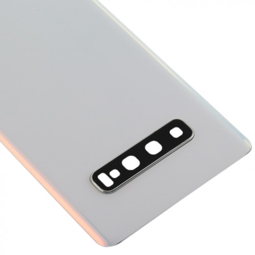 Coque arrière de batterie pour Galaxy S10+ avec objectif d'appareil photo (blanc) SH71WL1349-06