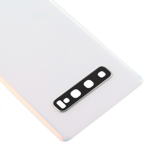 Coque arrière de batterie pour Galaxy S10 avec objectif d'appareil photo (blanc) SH72WL469-06
