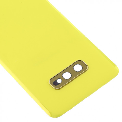 Coque arrière de batterie pour Galaxy S10e avec objectif d'appareil photo (jaune) SH74YL242-06