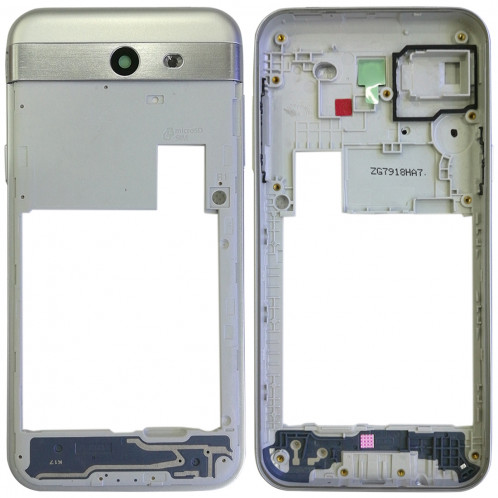 Cadre de logement arrière pour Galaxy J3 Emerge / J327 (Argent) SH002S371-06