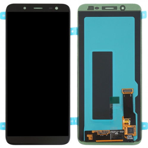 Écran LCD Super AMOLED d'origine pour Galaxy J6 (2018) avec ensemble complet de numériseur (noir) SH187B431-06